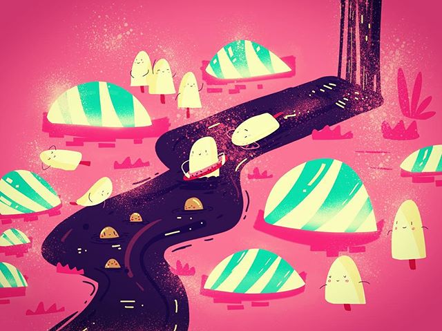 :::Chocolate River::: #ipadart #tayasuisketches #illustration #conceptart #sketch #doodle #εικονογράφηση #σχέδιο #happy #sweet #chocolate
