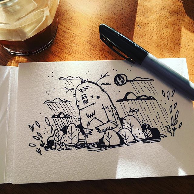 #ink #sketchbook #doodle #εικονογράφηση #sounas #inking #μελάνι