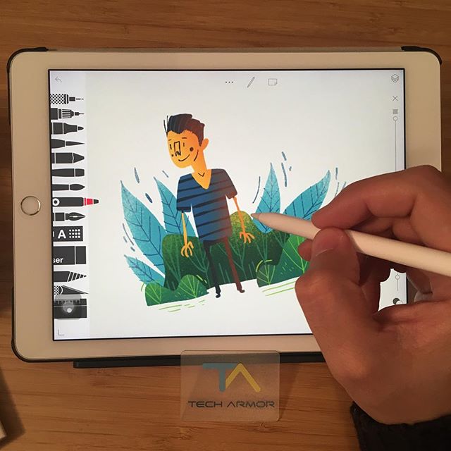 :::I recently bought “Tech Armor Anti-Glare/Anti-Fingerprint Film screen protector for ipad” . It’s perfect for drawing on ipad, it gives a nice paper feeling at low cost. I highly recommend it!! Thanks to @yasiddesign and @annasancewicz.illustration  for suggesting me that film :) Εάν θέλετε να ζωγραφίζετε στο ipad και να έχετε την αίσθηση χαρτιού για πιο φυσική εμπειρία, συνιστώ την εξής (φθηνή) μεμβράνη «Tech Armor Anti-Glare/Anti-Fingerprint Film screen protector for ipad». Δοκιμάστε την :) ::: #ipadart #techarmor #ipadartwork #illustration #tayasuisketches #ipadaccessories