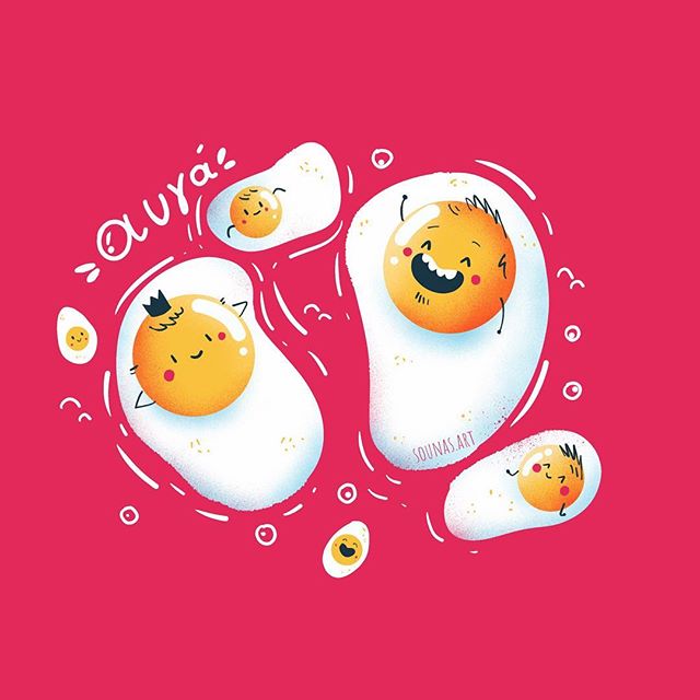 :::Eggs /Αυγά - made with Tayasui Sketches:::#εικονογράφηση #ipadart #illustration #tayasuisketches #eggs #ipadartwork #character_design #illustration_best #illustration_daily #timelapse #video #sounas #videoprocess #sketch #drawing
