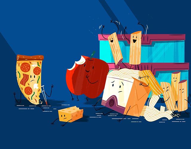 #food #character_design #leftover #leftoverfood #εικονογράφηση #pizza #remains