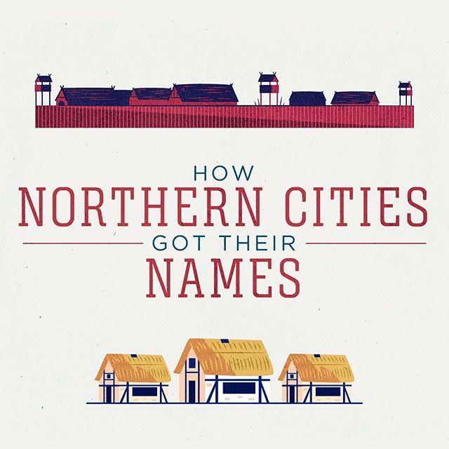 :::How Northern Cities got their names - part 1:::Illustration project based on famous cities & towns name origin, for TransPennine Express train company.#vector #illustration #train #city #celt #history #adobeillustrator #ukhistory