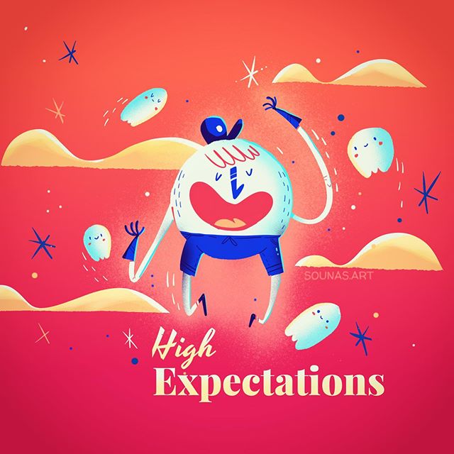 :::High Expectations -Υψηλές προσδοκίες::: ipad art made with Tayasui Sketches #happy #ipadart #dailyart #instart #made_in_sketches #tayasuisketchesapp #tayasuisketches #εικονογράφηση #σχέδιο ##sounasart #character #illustration_daily