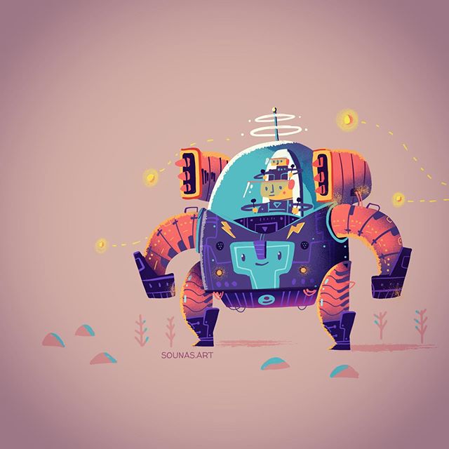 :::A new robot illustration::: ipad art with Tayasui Sketches