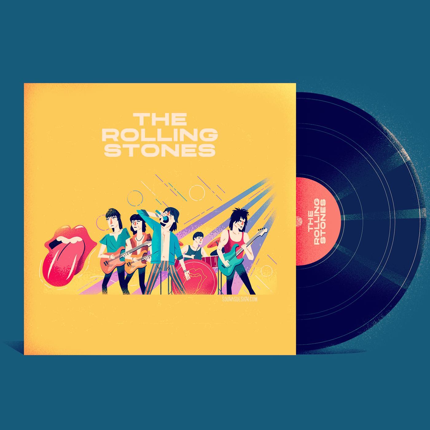 :::Rolling Stones vinyl record illustration:::..#εξώφυλλοδίσκου #vinylrecord #illustration #musicillustration #vinylcoverart #rollingstones #illustrationoftheday #graphicdesign #εικονογράφηση #sounasart #illustrationgram