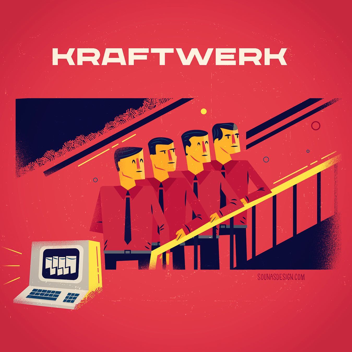 :::Kraftwerk:::..#80s #music #coverillustration #vinylrecord #vectorart #vectorillustration #adobeillustrator #sounasart #εικονογράφηση #kraftwerk