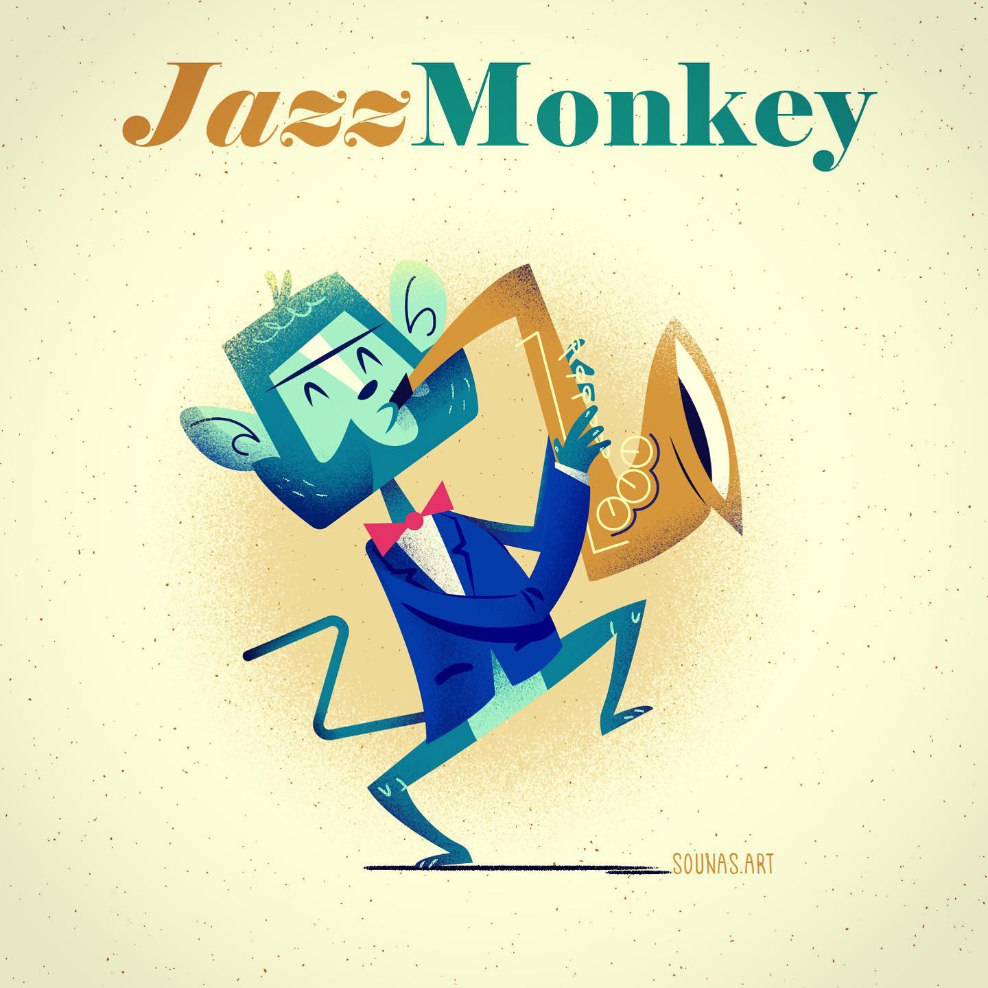 :::Jazz Monkey / Animal Band:::..#monkey #illustrator #conceptart #cdchallenge #characterdesignchallenge #animalorchestra #characterdesign #music #jazz #sounasart #εικονογράφηση #saxophone #illustrationoftheday #instaart #illustration #vector #adobedrawing