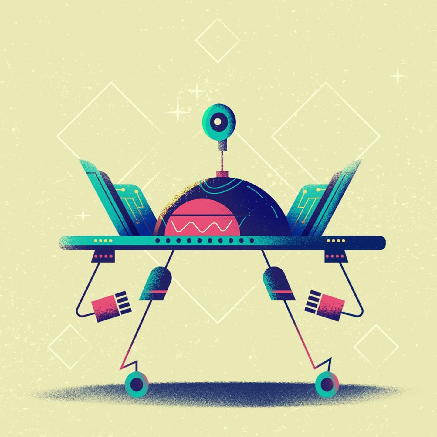 :::Mini Robots - Pilos:::...#robot #characterdesign #illustration #adobedrawing #adobeillustrator #sounasart #instaart #photoshop #futuristic #mech #robotillustration