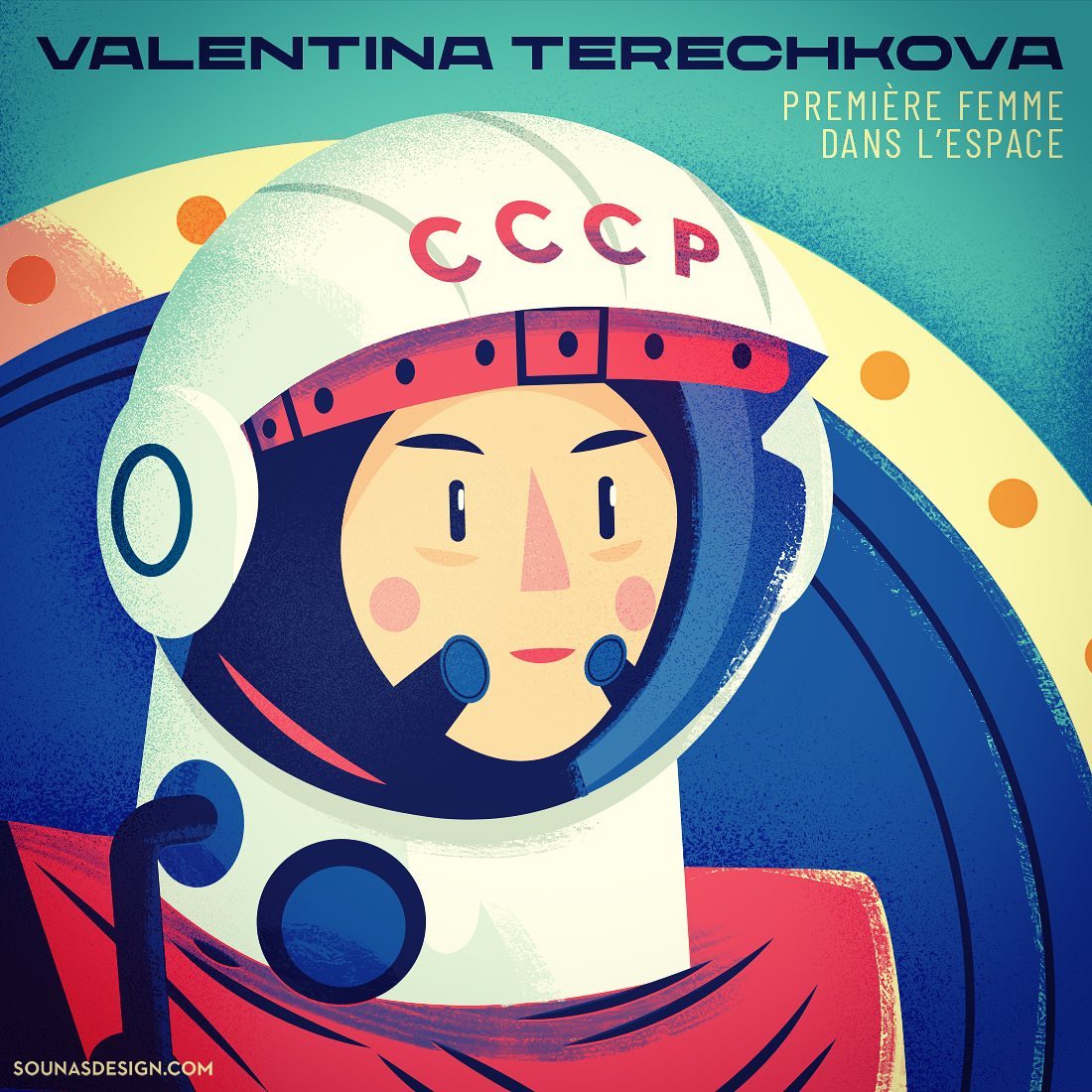 :::Valentina Terechkova- The first woman who visited space in 1963 (Russia-Soviet Union) | Βαλεντίνη Τερεσκόβα, η πρώτη κοσμοναύτης του διαστήματος το 1963 (Ρωσσία- Σοβ.Ένωση):::...#cosmonaut #space #astronaut #illustration #portrait #gamebook #boardgameart #spaceshuttle #adobedrawing #illustrator #sounasart #spaceart #characterart #εικονογράφηση #russia