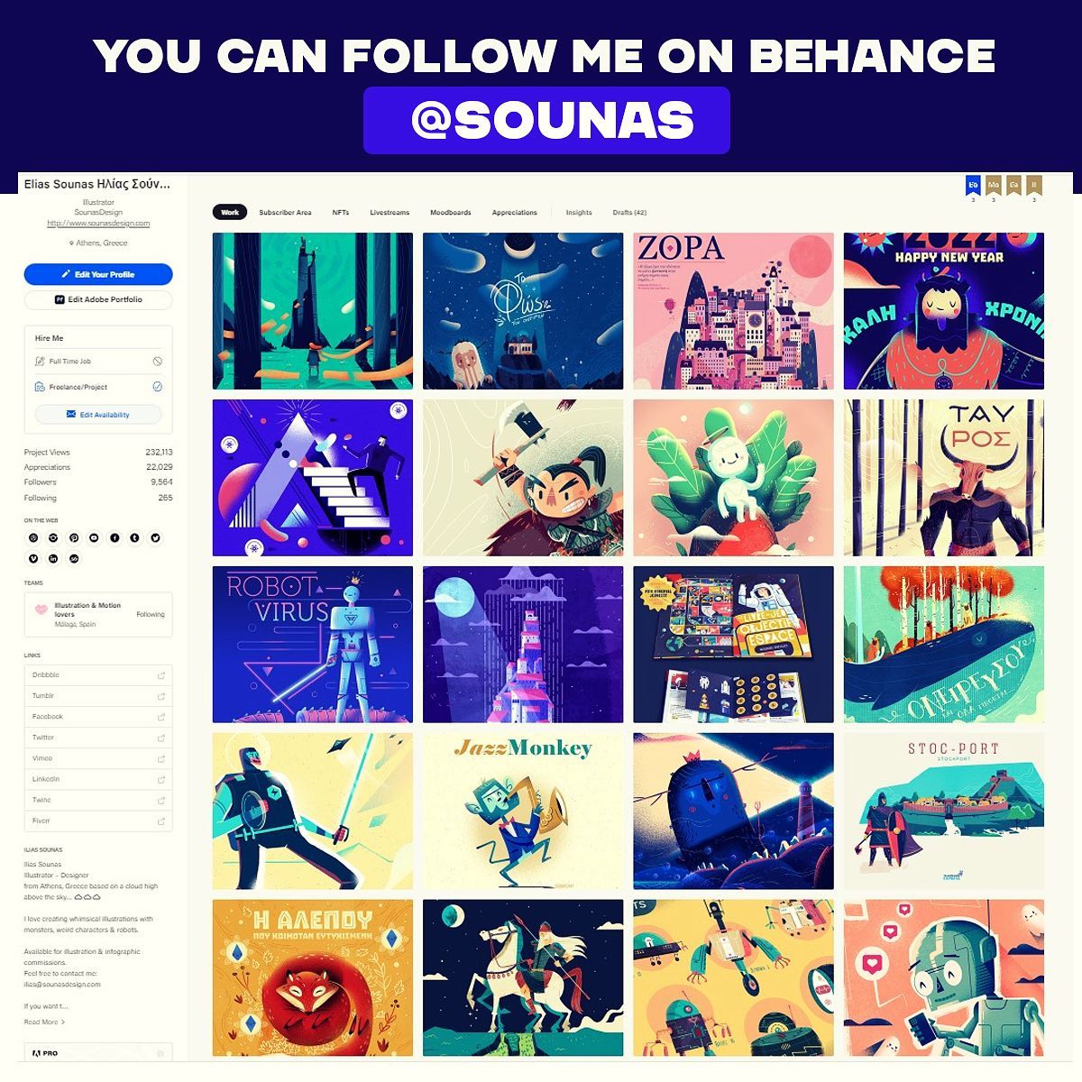 You can always check and follow me on Behance.com (sounas)..#behance #sounasart #illustration #εικονογράφηση #digitalart