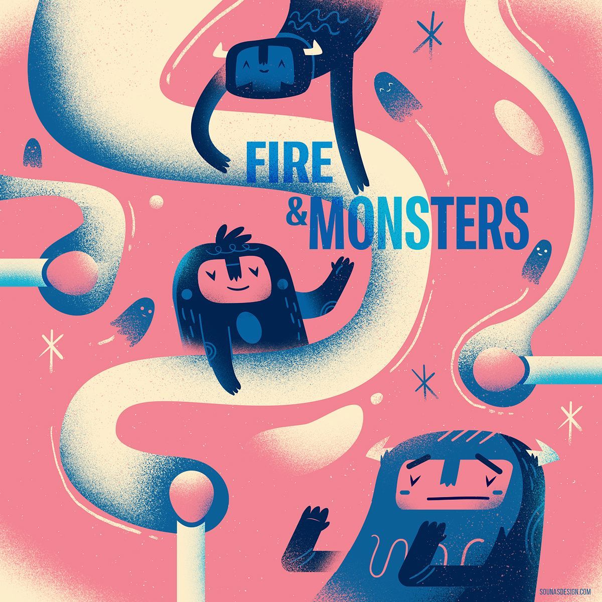 :::Fire & Monsters:::..Adobe illustrator & Photoshop..#illustration #adobeillustrator #adobephotoshop #cuteart #monsterillustration #monstercharacter #characterdesign #sounasart #εικονογράφηση #nft #nftart #illustrationoftheday #lightmatch #fire
