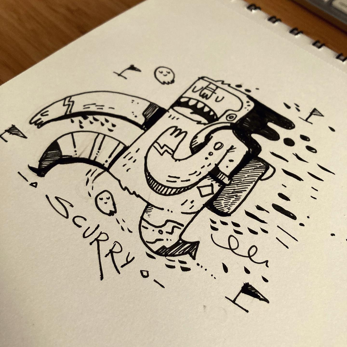:::Scurry ink doodle for #inktober2022:::.You can check my reels for a timelapse video..#doodle #inktober #inktober2022scurry #sketchbook #inkdrawing #sounasart #μελάνι #σκίτσο #εικονογράφηση #illustration